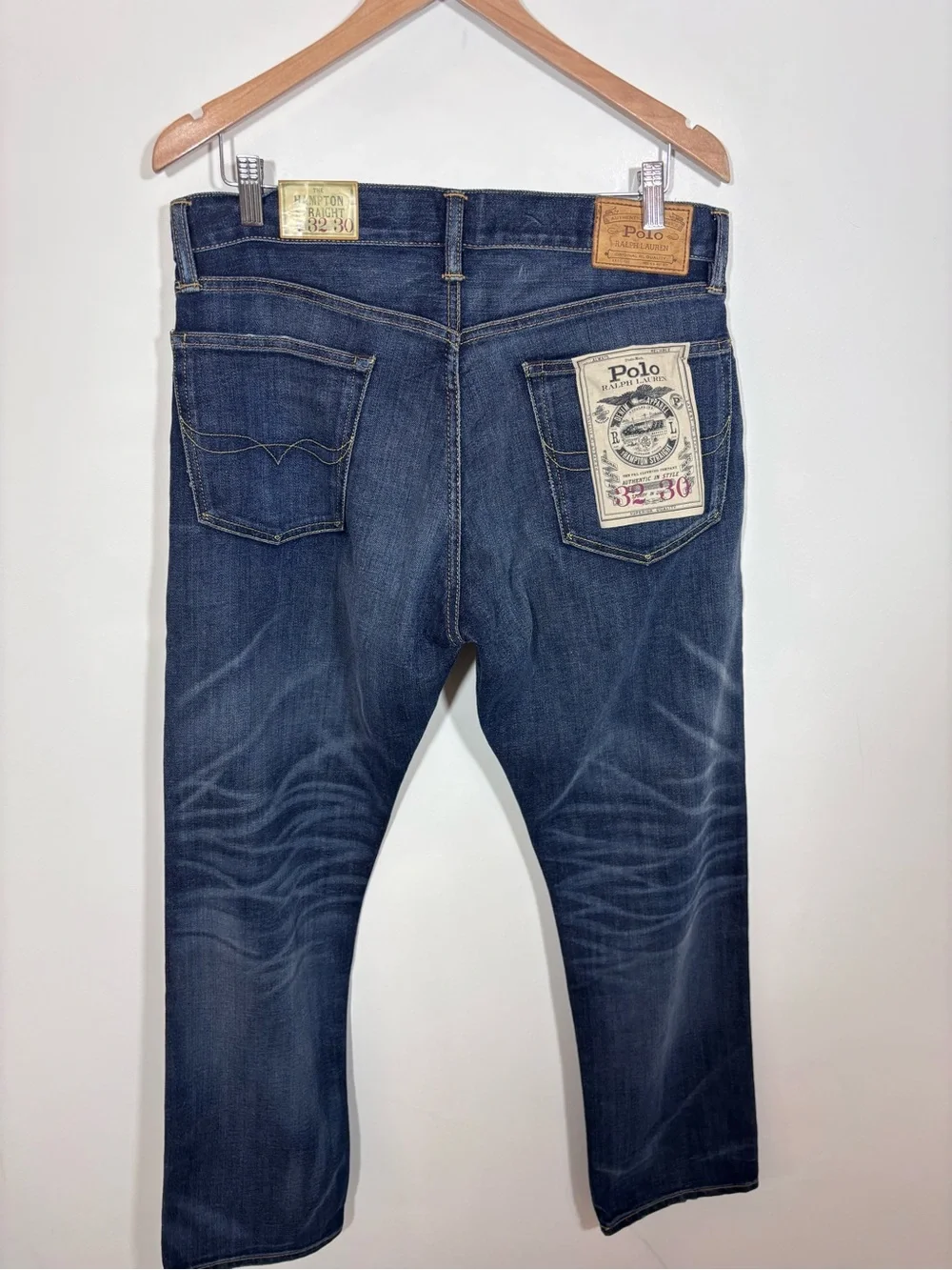 Polo Ralph Lauren The Hampton Straight Jean Denim NWT 32X30 Davis Cotton